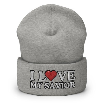 I Love My Savior-Cuffed Beanie