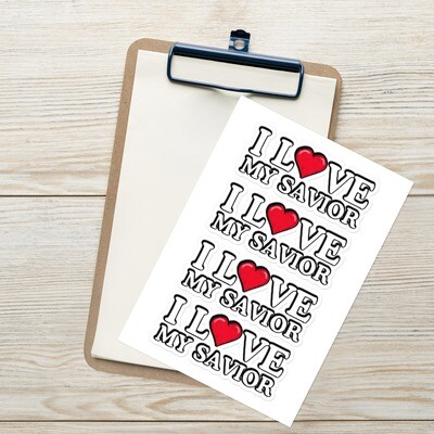 I Love My Savior-Sticker Sheet