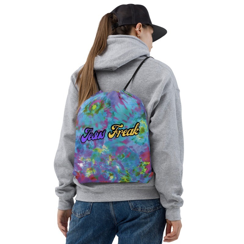 Jesus Freak-Tie Dye Drawstring Bag
