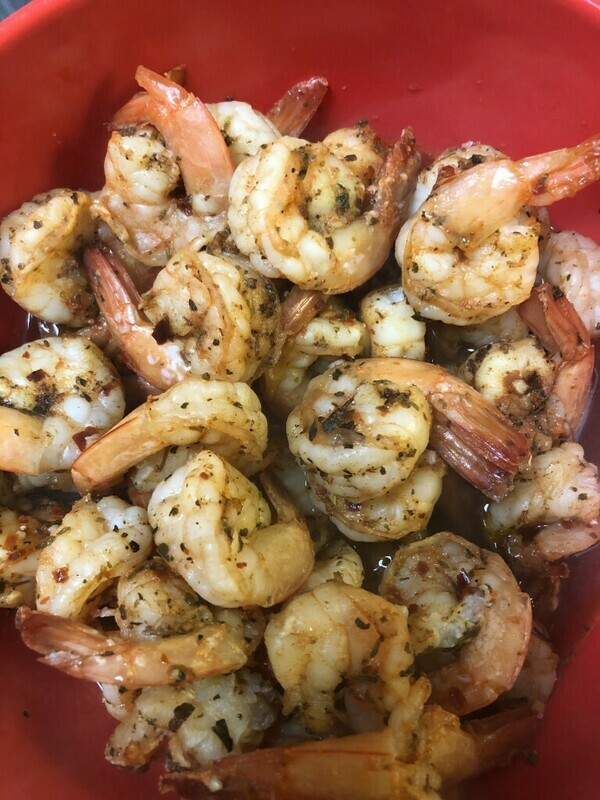 Baked Shrimp w/ Garlic Lemon Butter Sauce
