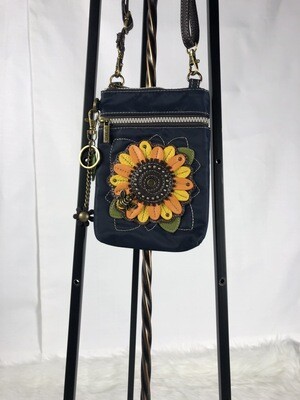 chala Crossbody with bee and sunflower
