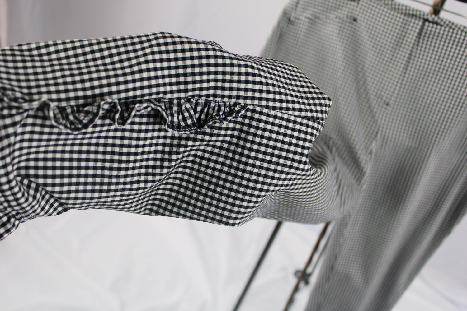 Robell Trousers Rose/ Black and White Check