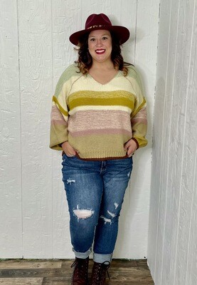 Mint/Yellow/Pink Multi Sweater