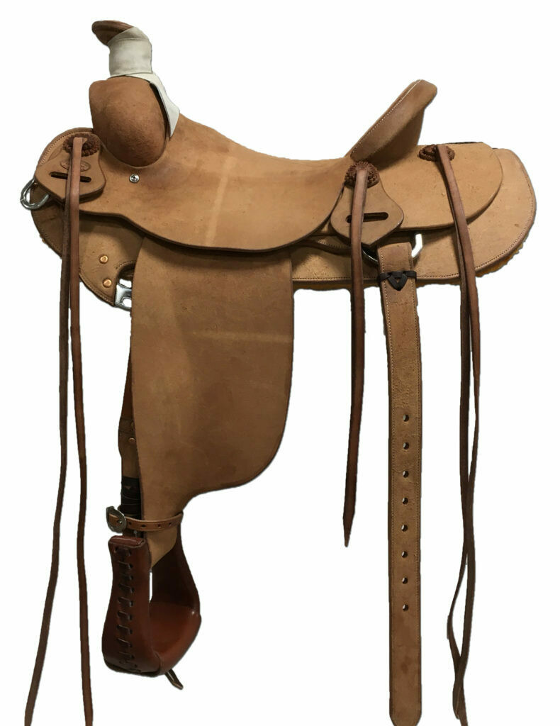 01-01 15.5" Will James 4" Cantle Semi-Round Saddle