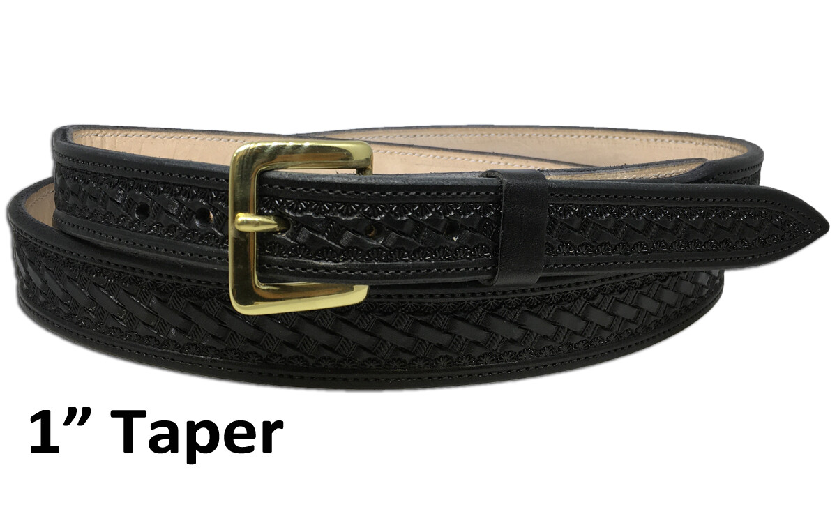 Black Basket 1" Taper Belt