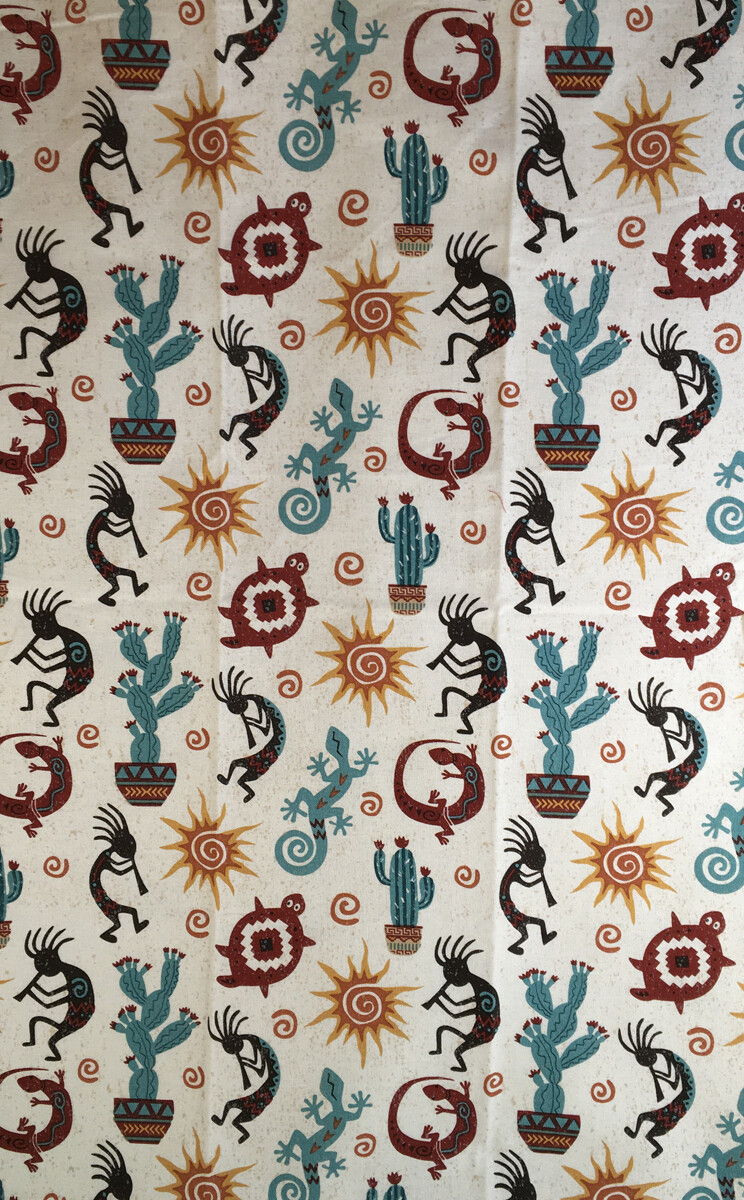 Kokopelli Print Tea Towel