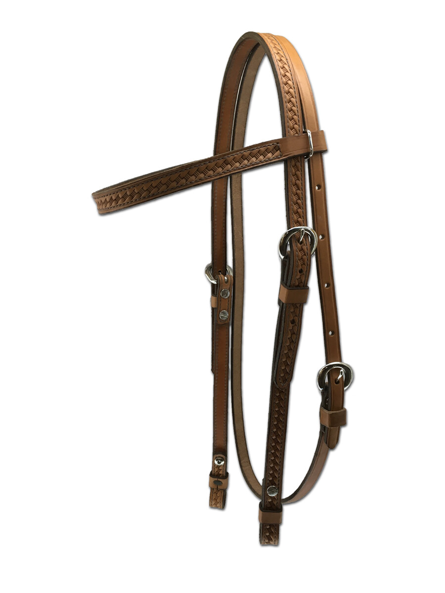 5/8&quot; Basket Double Adjust Headstall 