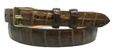 1" Brown Alligator Belt