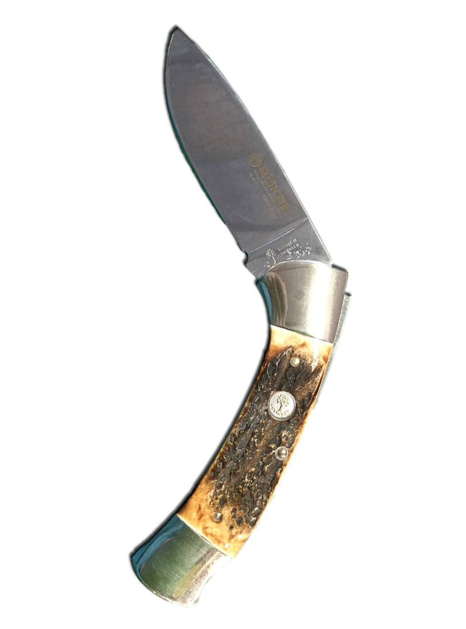  114000 Stag folding lockblade hunter boker 51/4