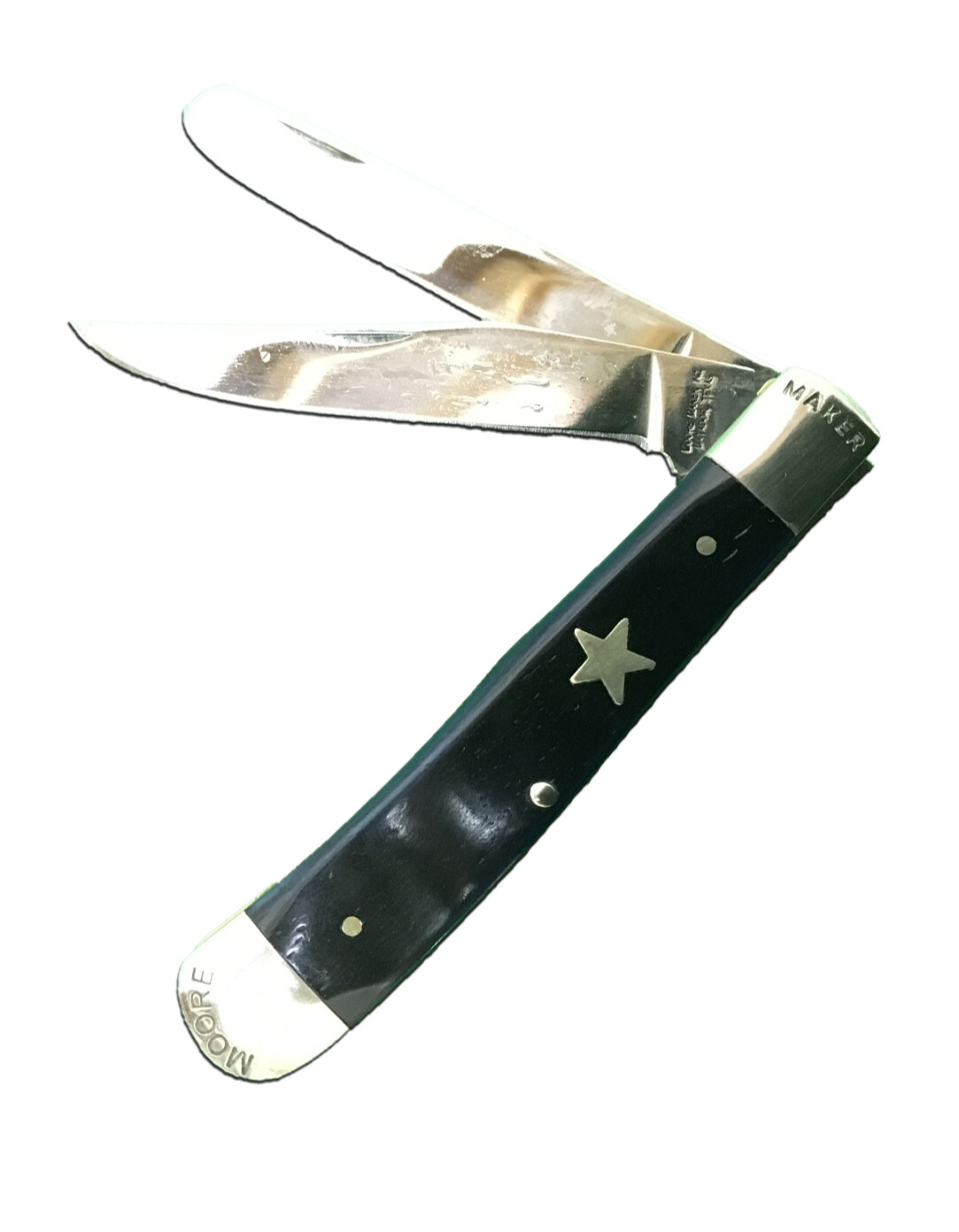 5202TX  4 1/8" Blue Bone Knife w/Texas Star 