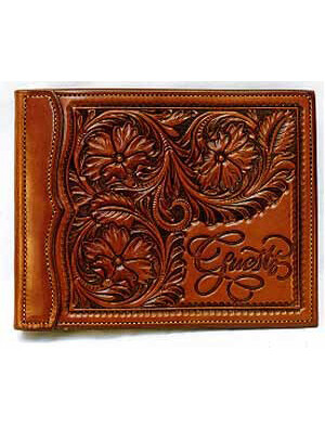Flower Carved Guest Book