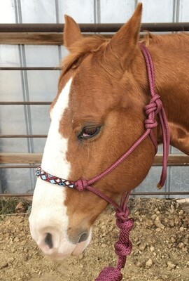Burgundy Beaded Halter