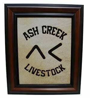 Lasered Cowhide Plaques