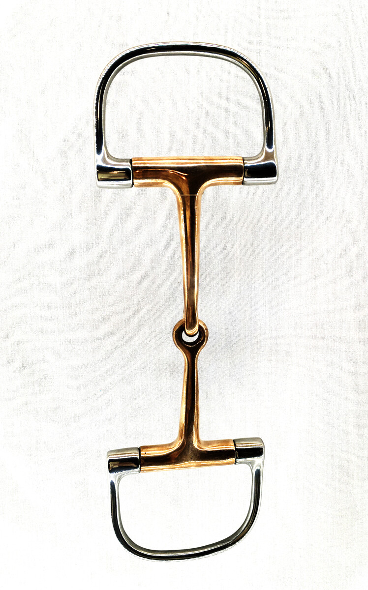 Racer D Bit with Copper Snaffle 