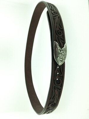 Leather Hatband with Engraved Tip - AAI LC-81
