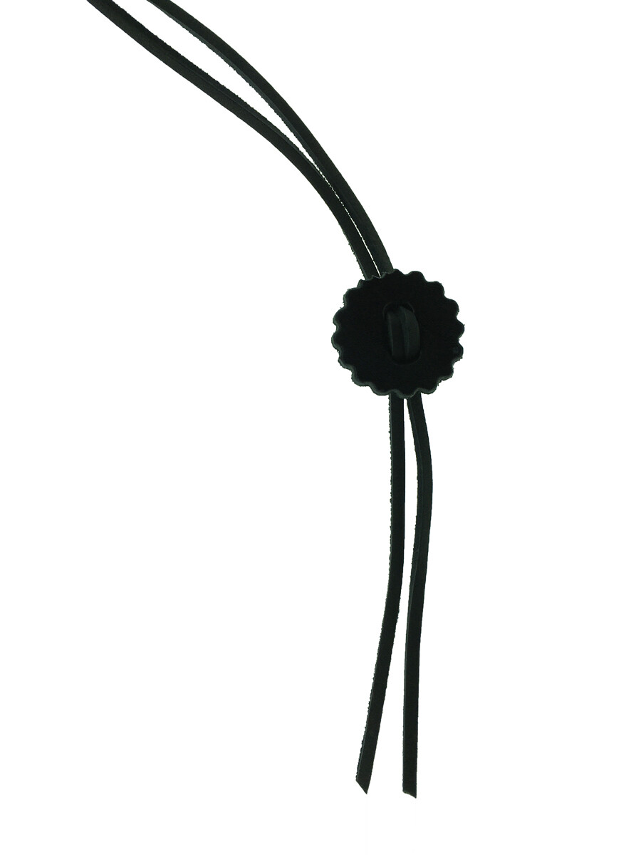 Black Leather Stampede String