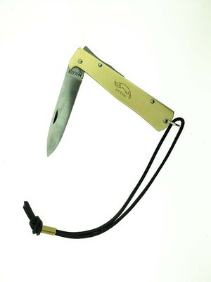 Large Mercator Brass  Carbon Lockback