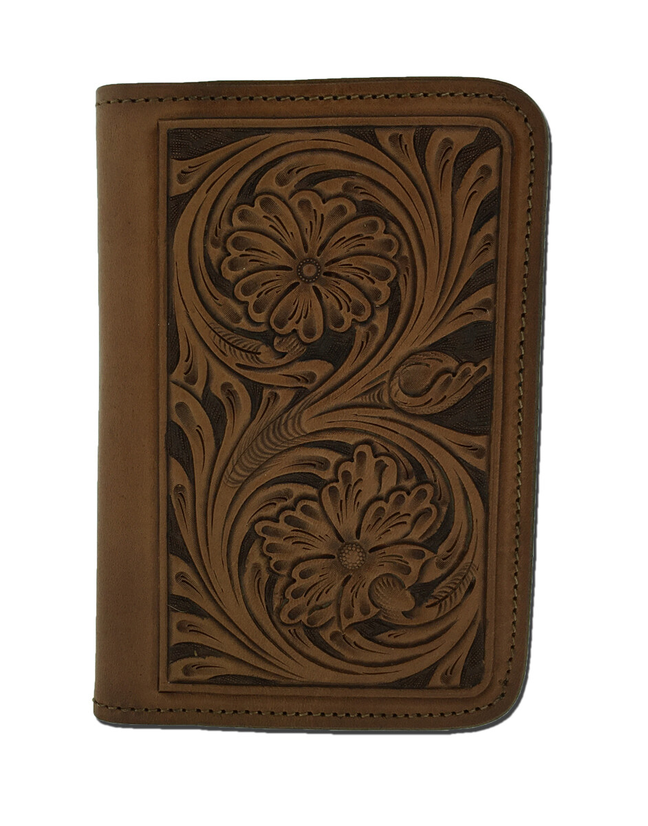 Pocket Notebook Flower Carved