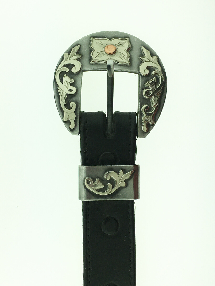 5/8&quot; Buckle with Scrolls &amp; Flowers