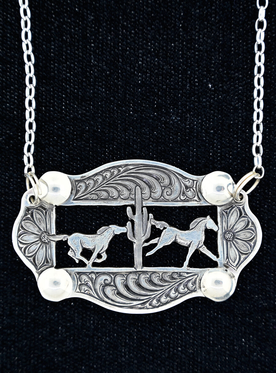 Saguaro Running Horse Necklace