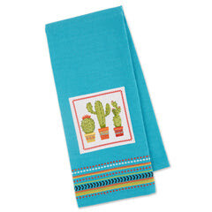 Cactus Embellished Tea Towel
