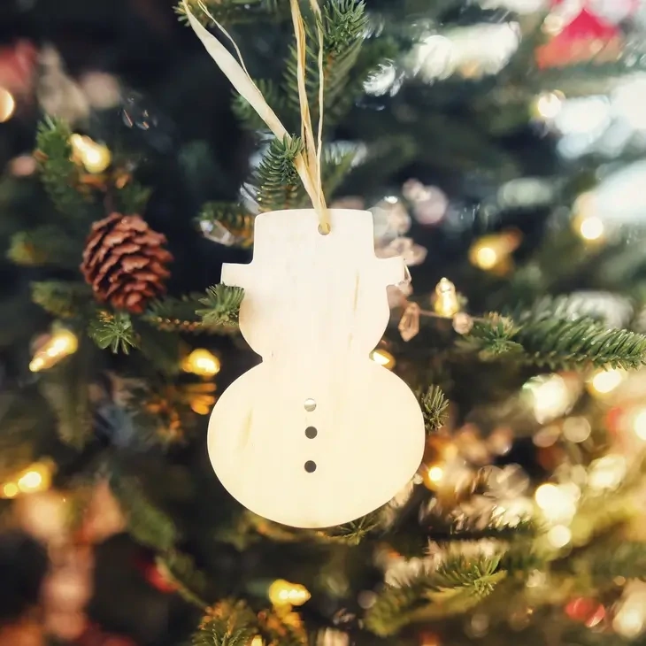Snowman Cow Horn Ornament  