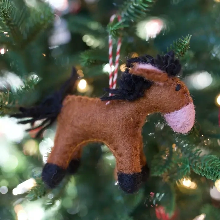 Horse Wool Felt Ornament 