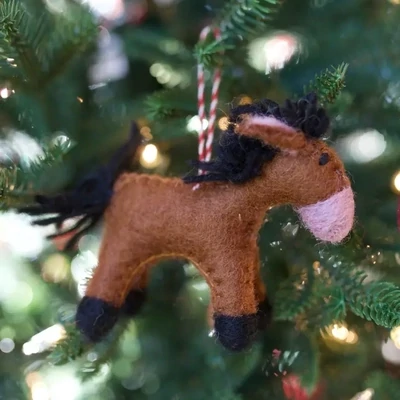 Horse Wool Felt Ornament 