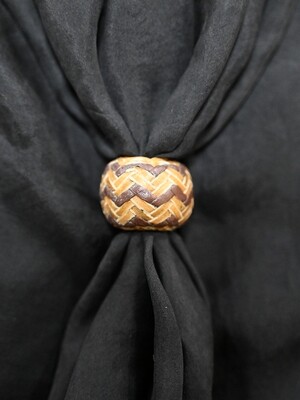 Rawhide Scarf Slide - Natural and Chocolate 