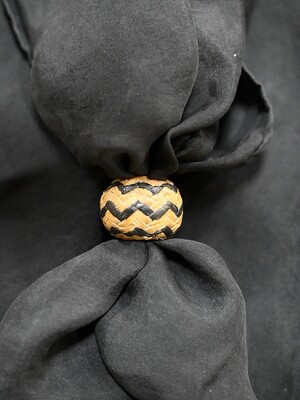 Rawhide Scarf Slide -Natural and Black