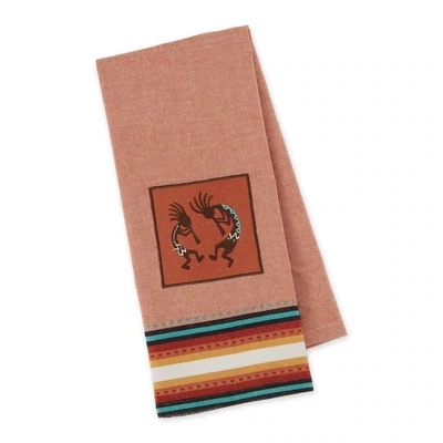 Embroidered Kokopelli Tea Towel