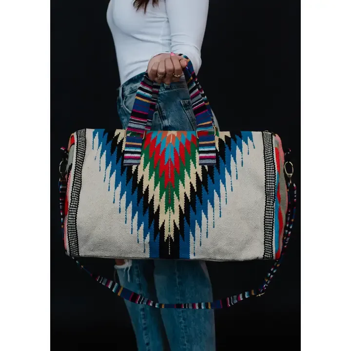 Aztec Duffle Beige and Multicolored 