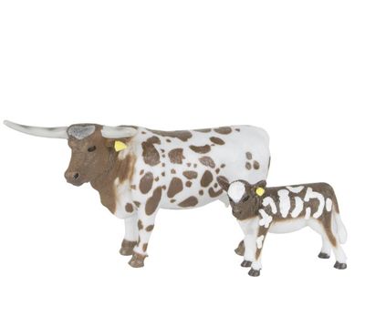 Longhorn Cow &amp; Calf toy