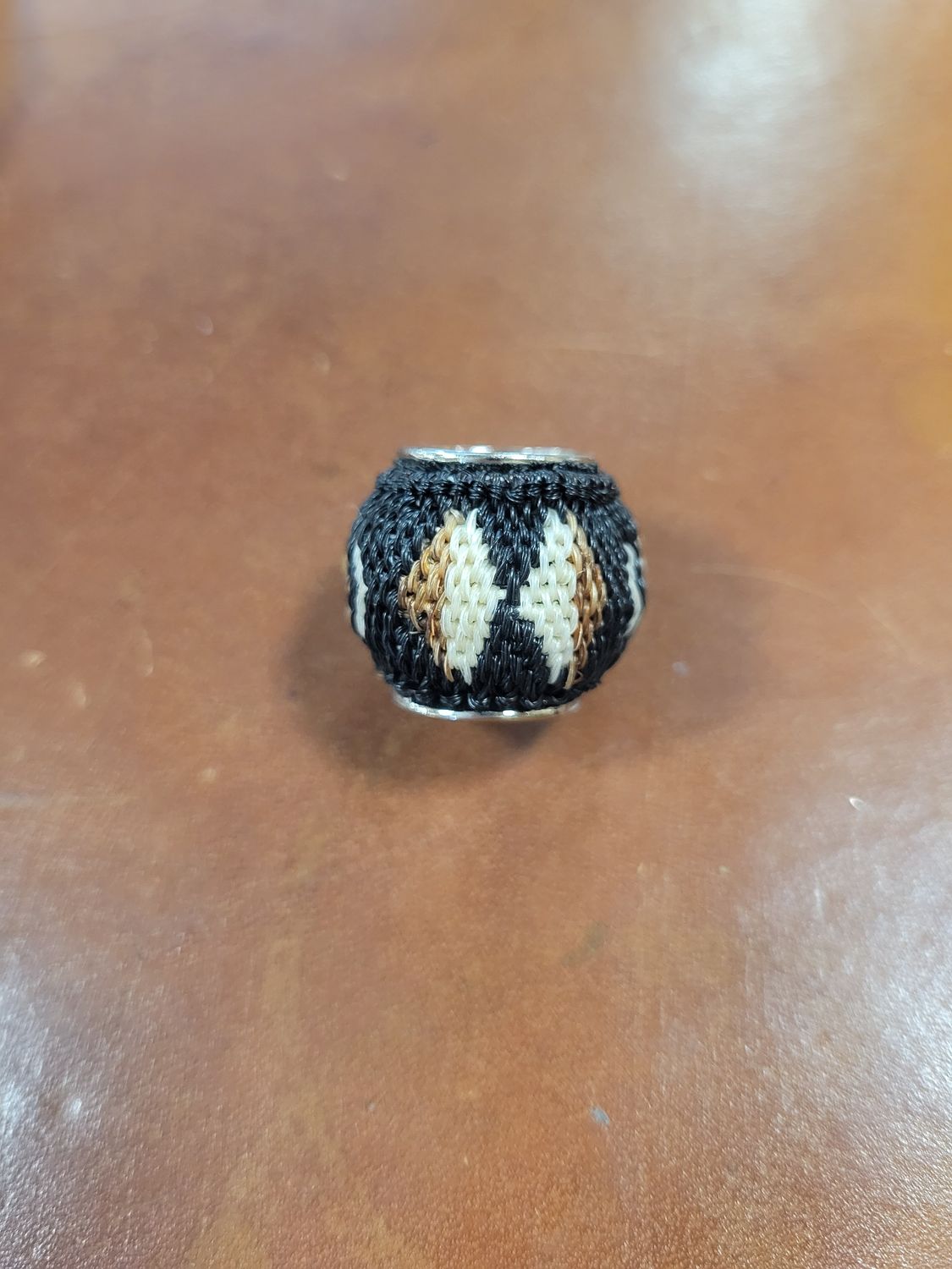 Horse Hair Scarf Slide Black #1