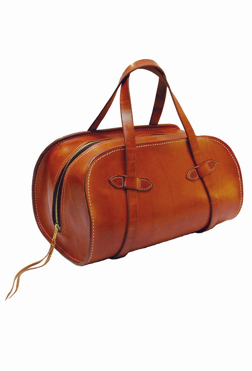 Shaving Bag - Skirting Leather, Plain with Handles