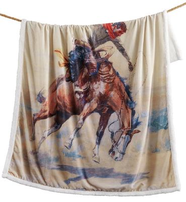 Buster Sherpa Throw Blanket