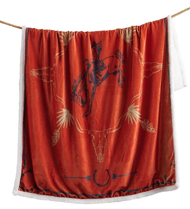 Marfa Sherpa Throw Blanket