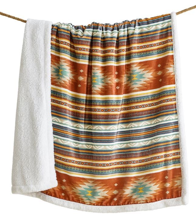 Del Sol Sherpa Throw Blanket