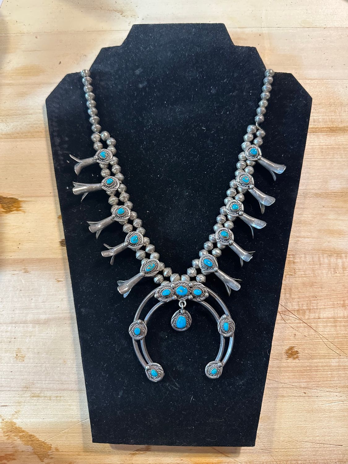 Vintage Turquoise Squash Blossom