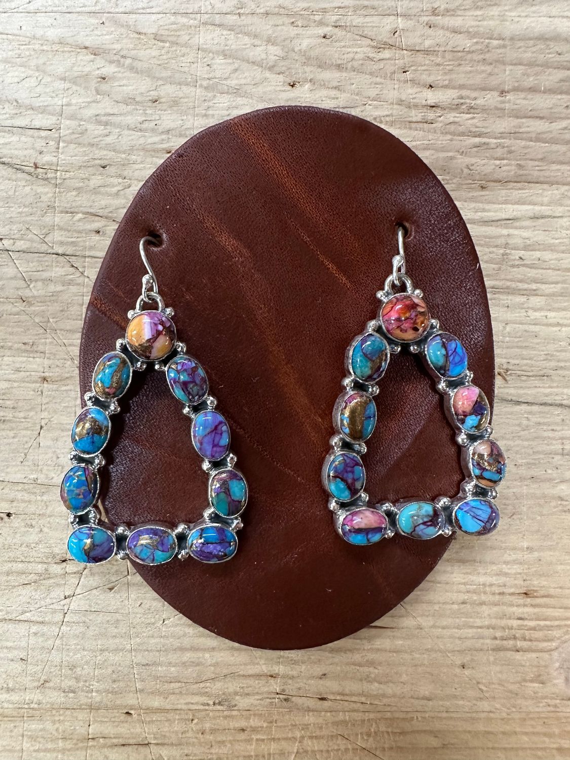 Pink Dream and Sterling Triangular Earring