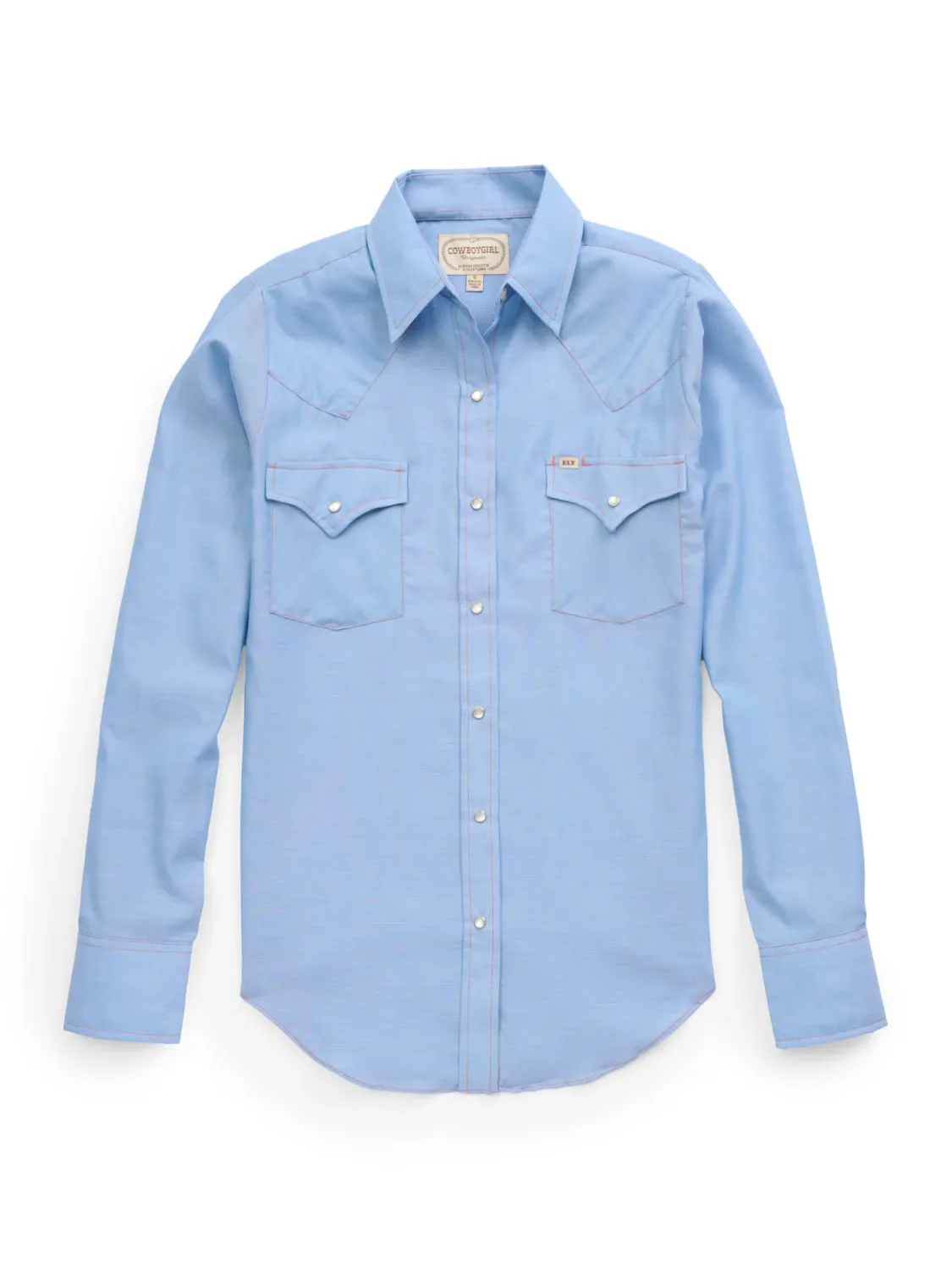 Women&#39;s Cowboy Blue Long Sleeve Snap Shirt