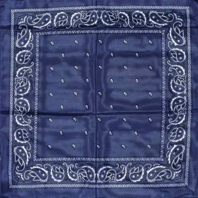 Navy Silk Bandana Wild Rag