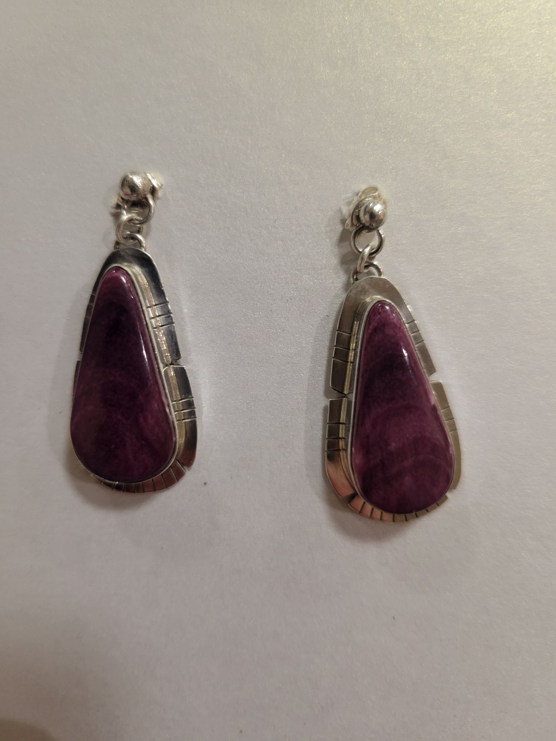 Purple Spiny Earrings