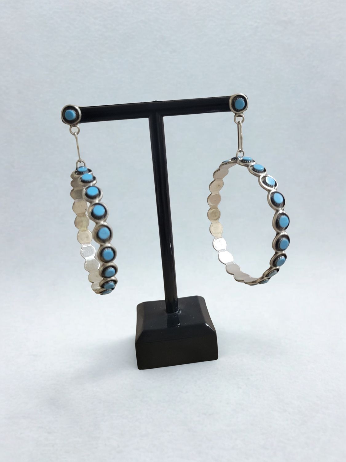 Turquoise Hoop Dangles 