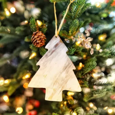 Tree Cow Horn Ornament 