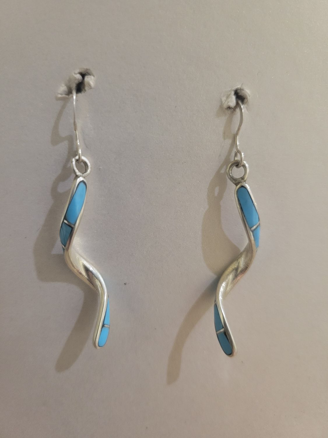Zuni Spiral Turquoise Earrings