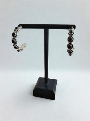 Onyx Hoop Earrings