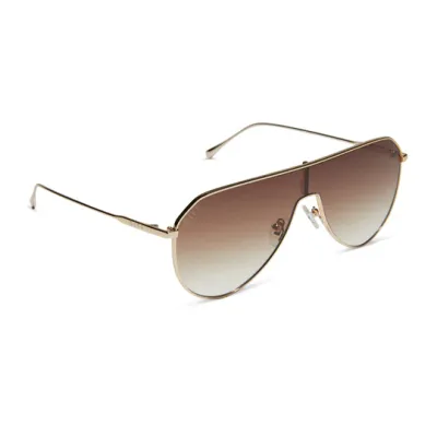 Dash Shield -Gold Brown Gradient Sunglasses