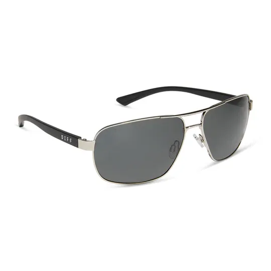Matchpoint- Silver Matte Black Grey Polarized Sunglasses