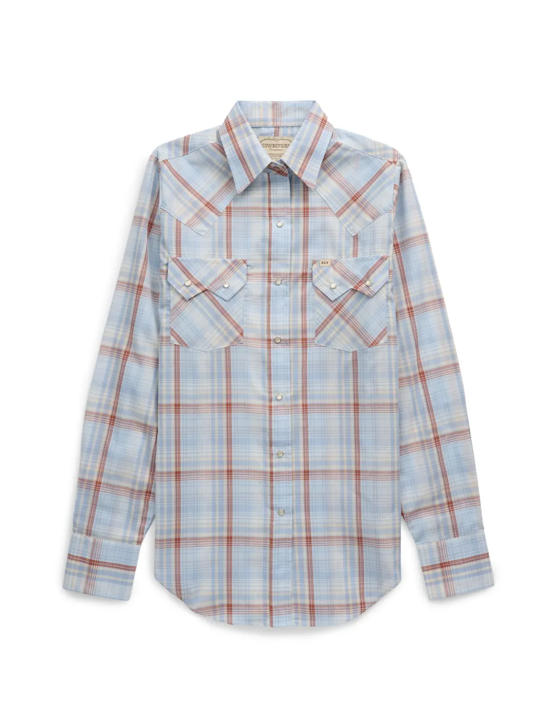 Women's Longsleeve Blue Plaid Shirt
